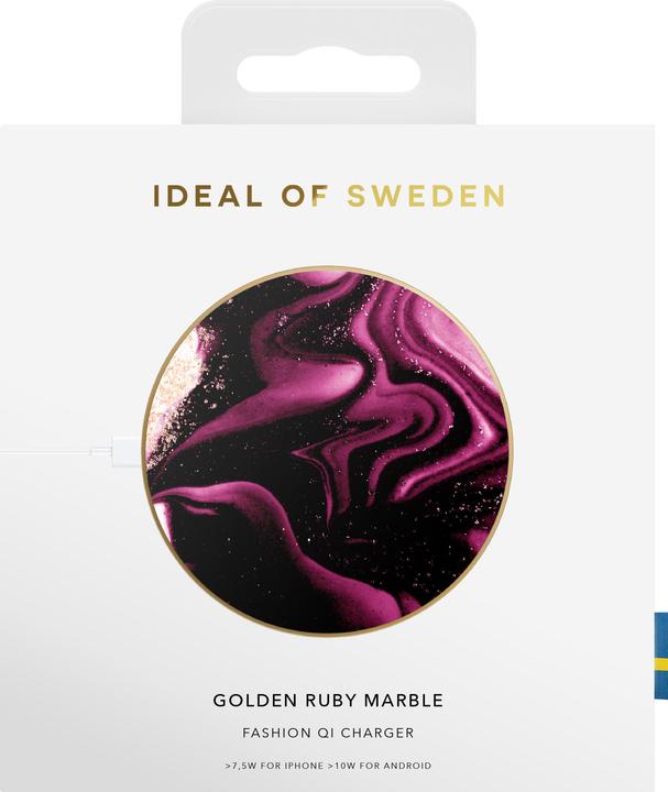 Actual product image iDeal Of Sweden Universal Charger Golden Ruby Marble (10 W)