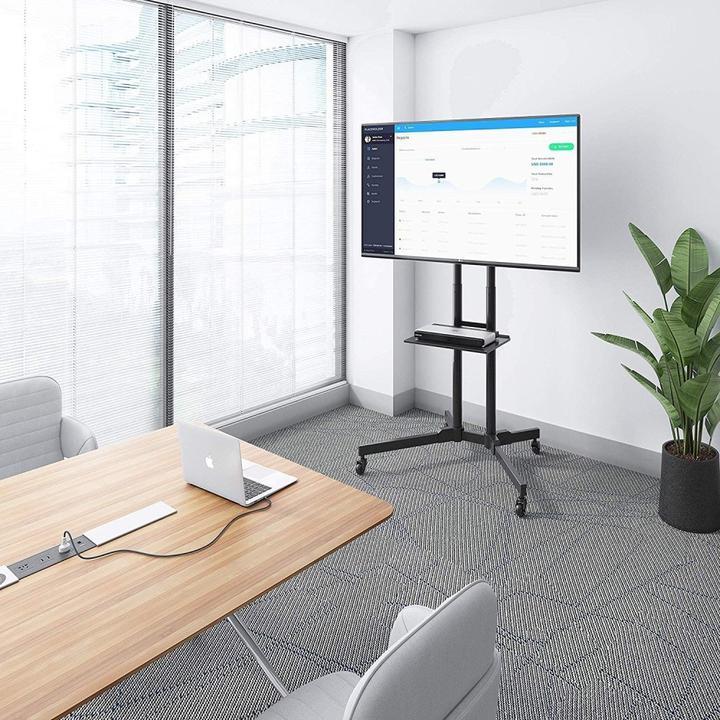 Image du produit Techly ICA-TR6 Chariot TV 76,2 cm (30") 165,1 cm (65") Inclinable (65", 60 kg)