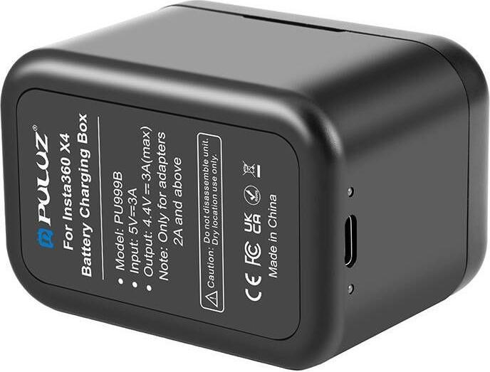 Actual product image Puller Charging case for batteries and memory cards PULUZ for Insta360 X4 (black) (X4)