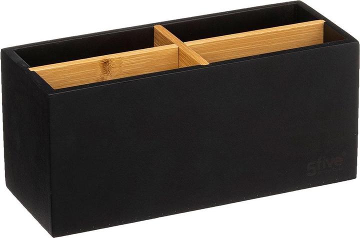 Actual product image 5Five Bathroom storage 4 compartments - black bamboo
