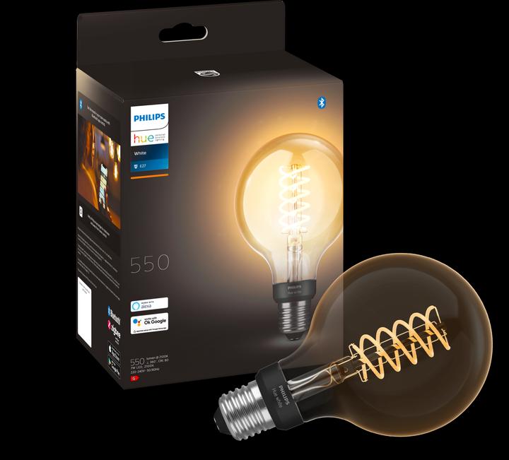 Actual product image Philips Hue Philips Globe G93 Filament (E27, 7 W, 550 lm, 1 x, G)