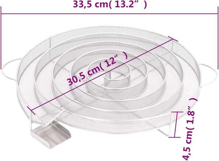 Produktbild VidaXL Kaltrauchgenerator Rund 33,5 cm Edelstahl,Farbe
