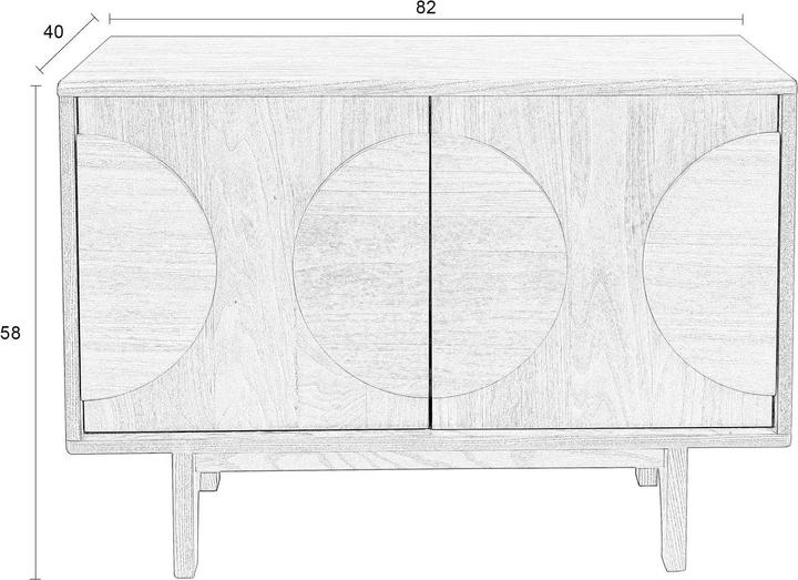 Produktbild Zuiver Sideboard Groove 2 Doors Natural Oak (82 x 40 x 58 cm)