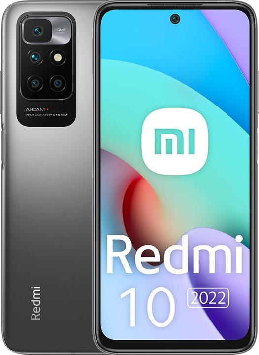 Actual product image Xiaomi Redmi 10 2022 (128 GB, Carbon Gray, 6.50", Hybrid Dual SIM, 50 Mpx, 4G)
