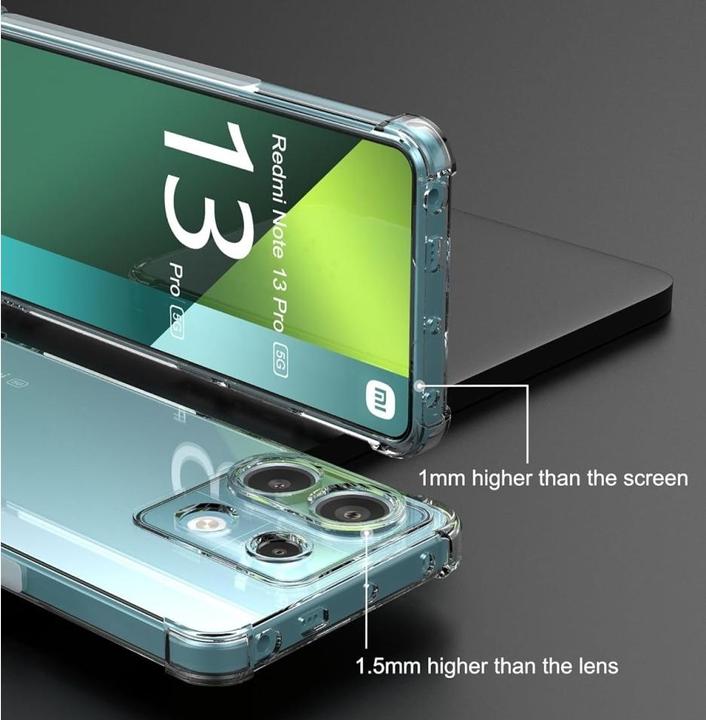 Actual product image Screenguard Crystal Soft Airbag Bumper (Xiaomi Redmi Note 13 Pro 5G)