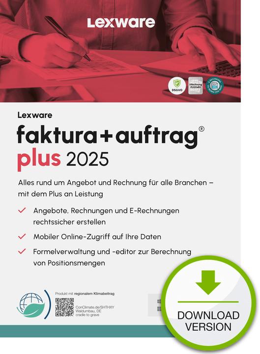 Lexware faktura+auftrag plus 2025 Download Jahresversion (365-Tage) (1 Utente, 12 mesi)