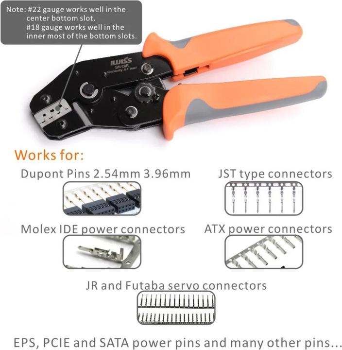 Actual product image Iwiss SN-28B Dupont Crimping Pliers 0.1-1mm2 (20 mm)