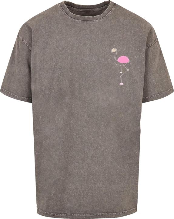 Produktbild Merchcode Flamingo Acid Washed Heavy Oversized Tee - 116899 (M)