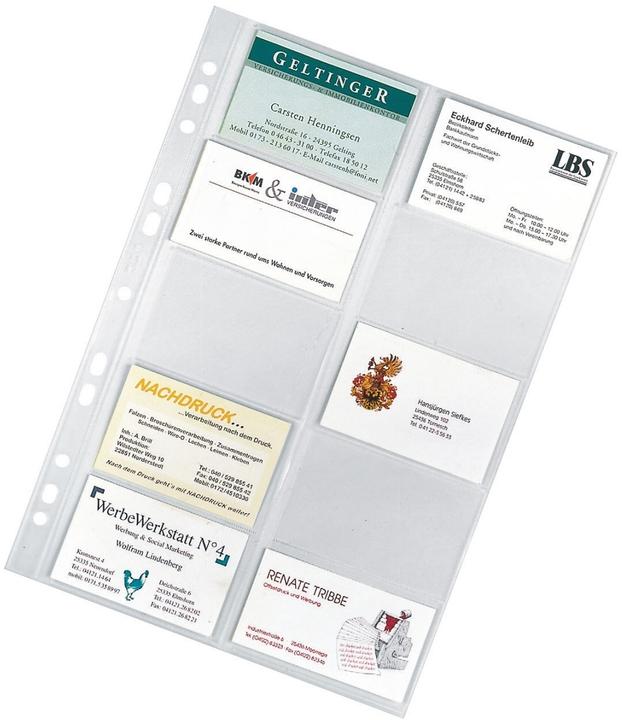 Actual product image Veloflex Business card holder 90 x 55 mm (W x H) right open Polypropylene transparent 20 cards 10 pcs./pack. (90 x 55 mm)