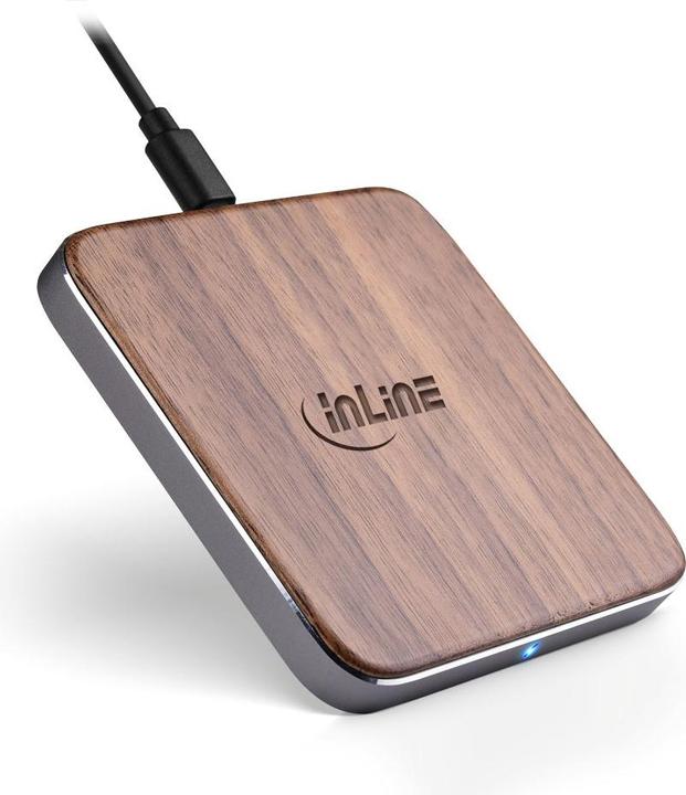 Produktbild InLine Qi woodcharge (10 W)