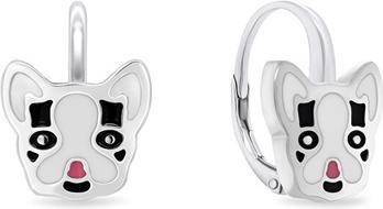Brilio Silver - Original silver earrings Pejsek EA953W