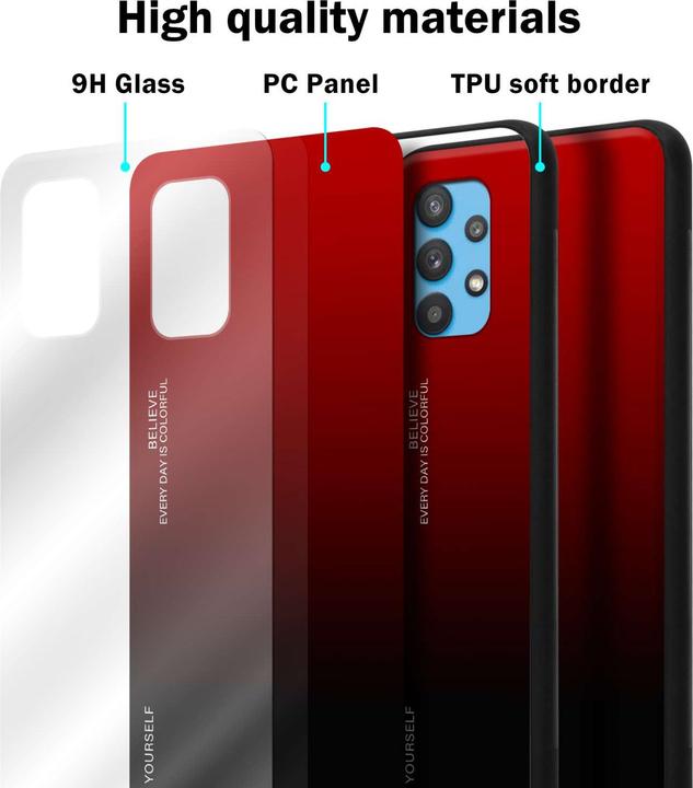 Immagine prodotto Cadorabo Custodia per Samsung Galaxy A32 5G TPU 2 Farben Glas (Samsung Galaxy A32 5G)