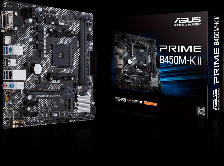 Actual product image ASUS PRIME B450M-K II (AM4, AMD B450, mATX)