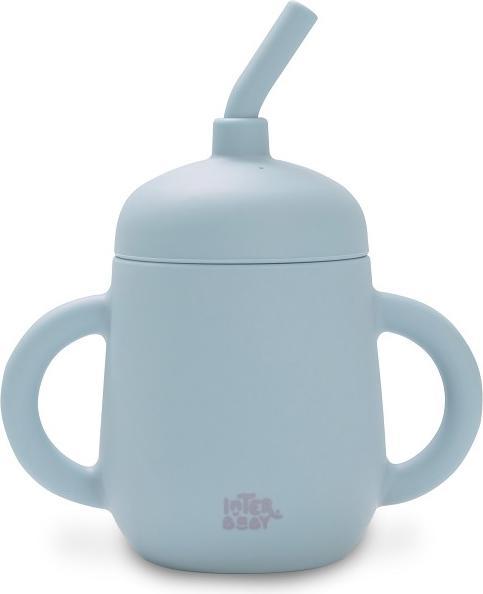 Immagine prodotto Interbaby Tazza Antigoccia + Cannuccia In Silicone Blu Grigio