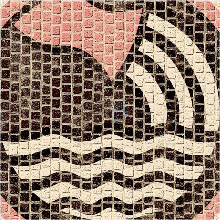 Actual product image Block Cuit. Ceramic stone mosaic - Zodiac sign Aquarius (21 x 21 cm)