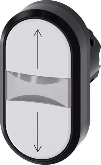 Actual product image Siemens Pushbutton front 1f ws bel.b Ř22mm oval 3SU1001-3AB66-0AN0