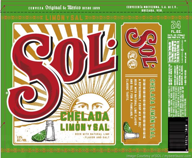 Actual product image Sol CHELADA Limon y sal Beer Can Case / (24 x 47.3 cl)