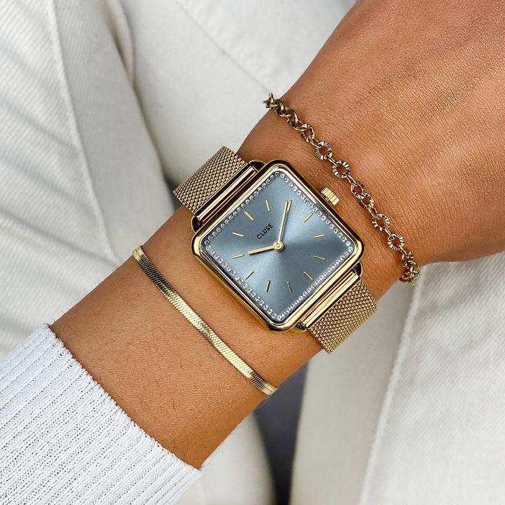 Actual product image Cluse La Tétragone Mesh Gold (Analogue wristwatch, 29 mm)