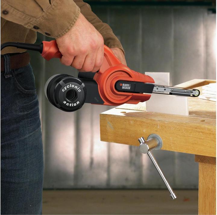 Produktbild Black & Decker Powerfeile KA900E mit CyclonicActionStaubabsaugung (Bandschleifer, 350 W)
