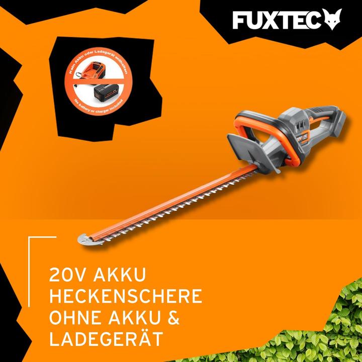 Produktbild Fuxtec 20V Akku Heckenscheren FX-E1HS20 ohne Akkupack, ohne Ladegerät (Akkuheckenschere)