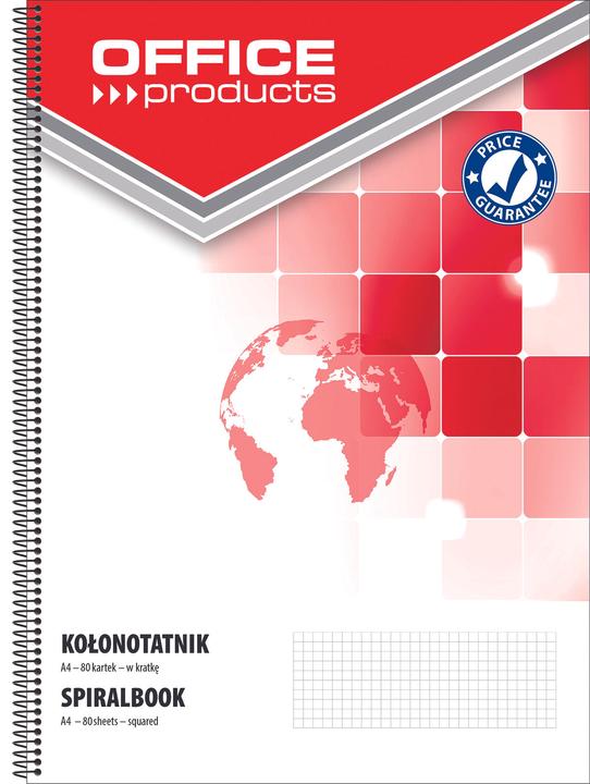 Produktbild Office Products Spiral-Notizbuch (A4, Kariert)