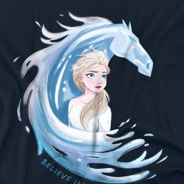 Actual product image Disney Frozen Unisex Adult Believe In Yourself Elsa & Nokk T-Shirt (XL)
