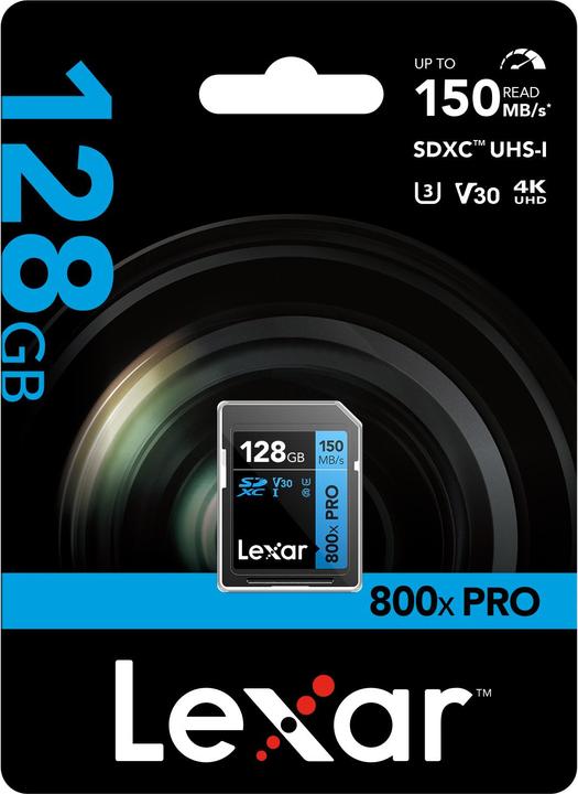 Produktbild Lexar MEMORY SDXC 128GB UHS-I/LSD0800P128G-BNNNG (128 GB, SDXC, U3, UHS-I)