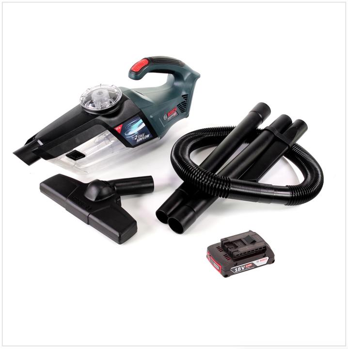Actual product image Bosch Professional GAS18V-1 Cordless Vacuum Cleaner + 1x Battery GBA 2.0 Ah - without Charger