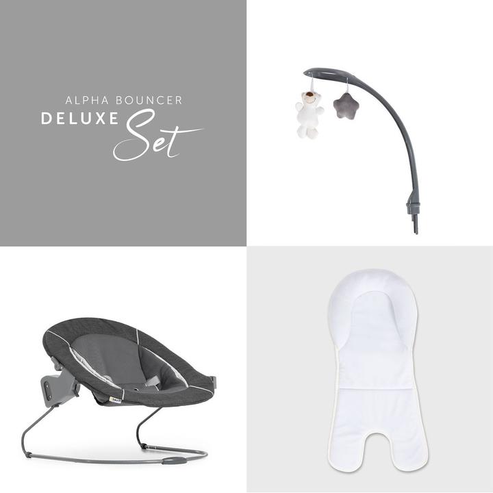 Actual product image Hauck Hochstühle Alpha Plus Black 4-tlg. Newborn Set Deluxe (Highchair)