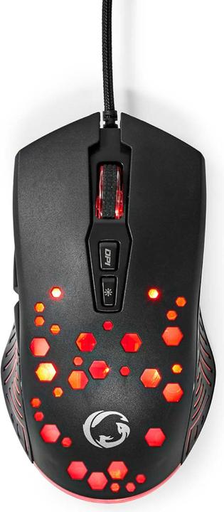 Nedis Gaming Mouse | Wired | 800 / 1200 / 2400 / 3200 / 4800 / 7200 dpi | Adjustable DPI | Anz (Cable)