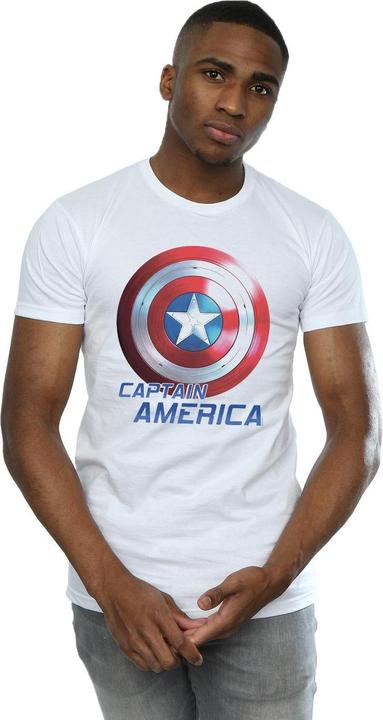 Actual product image Mens The Falcon And The Winter Soldier Captain America Shield T-Shirt (L)