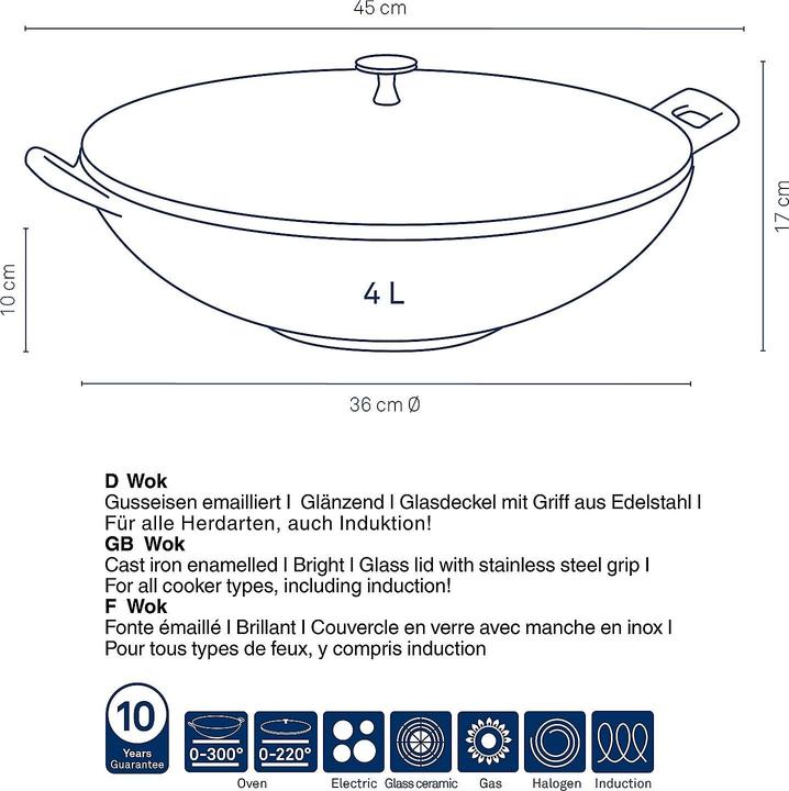 Actual product image Kela Wok Calido (36 cm, Wok, Cast iron)