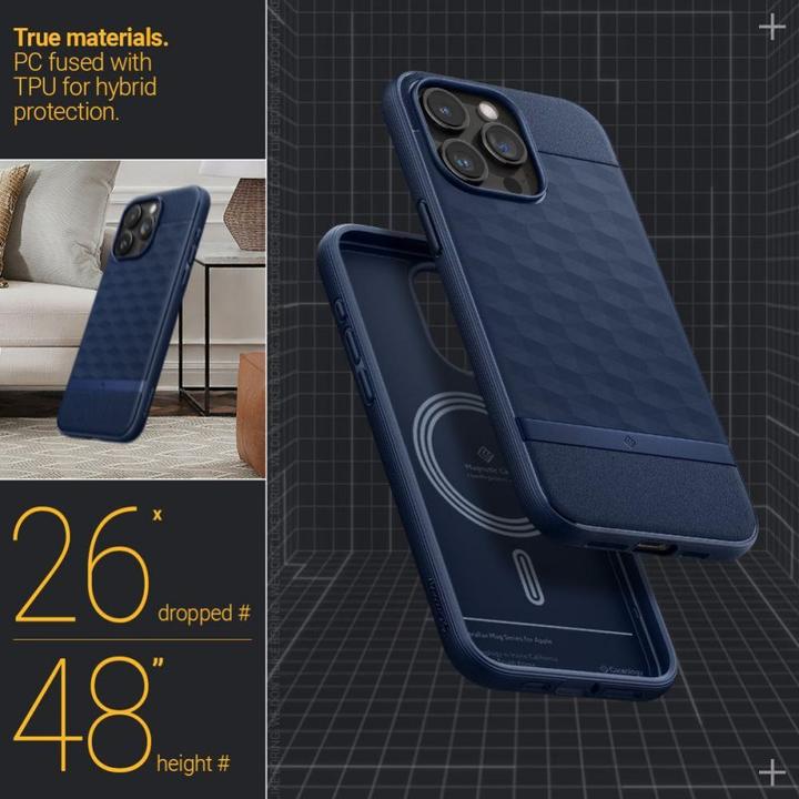 Actual product image Caseology Parallax Mag Magsafe Iphone 15 Pro Midnight Blue (Apple iPhone 15 Pro)