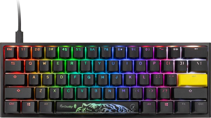 Image du produit Ducky One 2 Pro Mini Clavier de jeu, RGB LED - Cherry Silent Red (US) (US, Filaire)