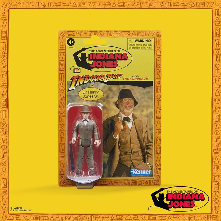 Actual product image Hasbro Indiana Jones Retro Collection figurine Dr. Henry Jones Sr. (La Dernière Croisade) 10 cm