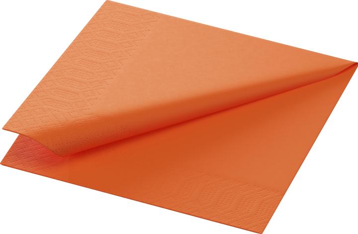Image du produit Duni Serviet 24x24 cm 3-lag Sun Orange,8 pk x 250 stk/krt (8 x, 330 x 330 mm)