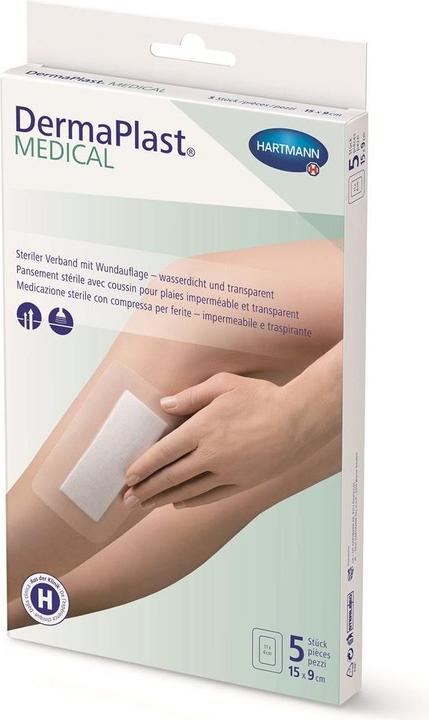 Immagine prodotto DermaPlast Benda medica trasparente 15x9cm 5pcs. (5 x)