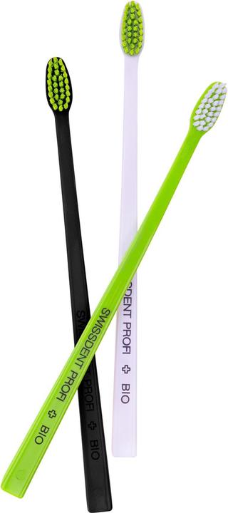 Image du produit Swissdent Brosse à dents bio, brosses à dents en plastique biologique à l'huile de ricin (3 pces) vegan (Souple, 3 x)