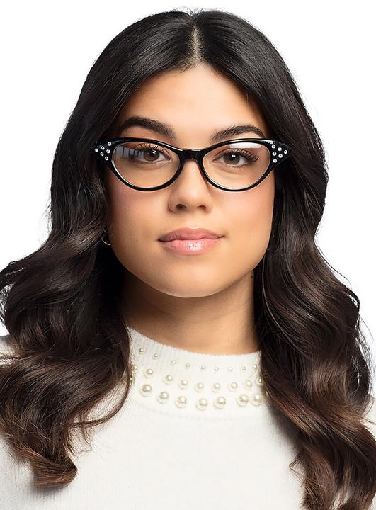 Produktbild Smiffys Rockabilly Cateye Brille schwarz