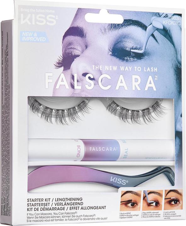 Actual product image KISS Falscara Eyelash Starter Kit Lengthening (Eyelashes applicator, Mascara, Artificial eyelashes)
