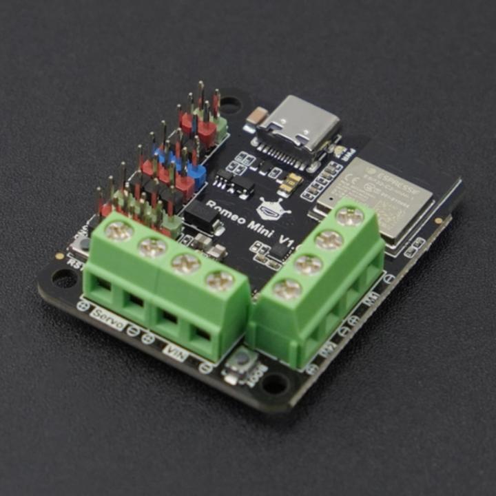 Image du produit DFRobot Carte de contrôle de robot ESP32-C3 Romeo avec pilote de moteur