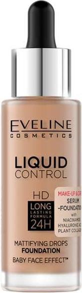 Image du produit NoName Fond de teint Liquid Control HD avec Niacinamide Dropper No.060 Sunny Beige 32ml (Beige ensoleillé)
