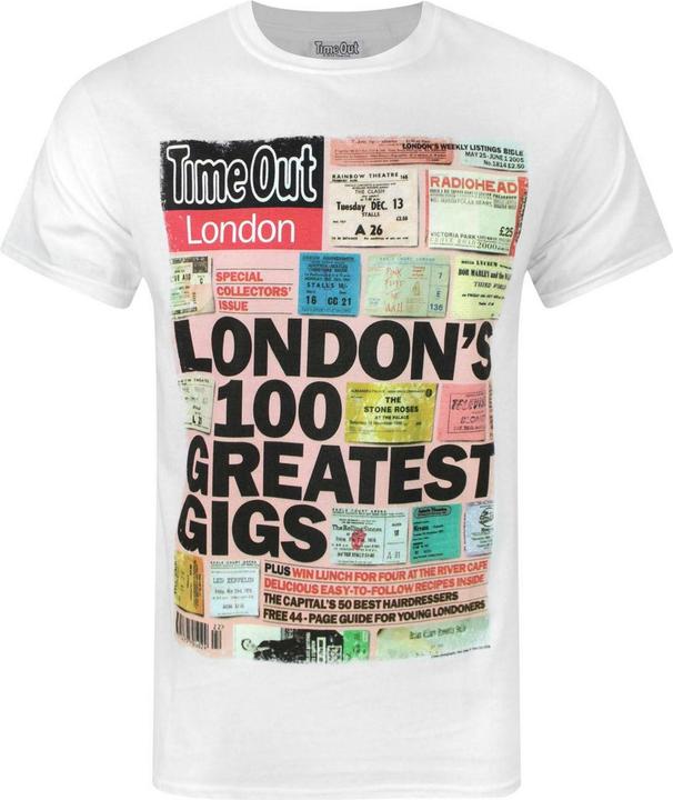 Produktbild TimeOut Gin Londons 100 Greatest Gigs TShirt (XL)