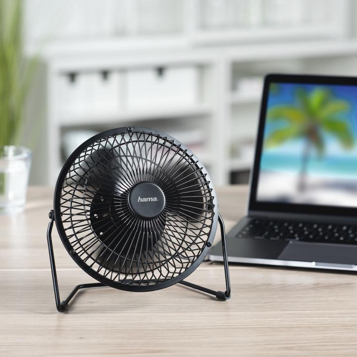 Actual product image Hama USB table fan metal, 20 cm (8), XXL (67 dB)