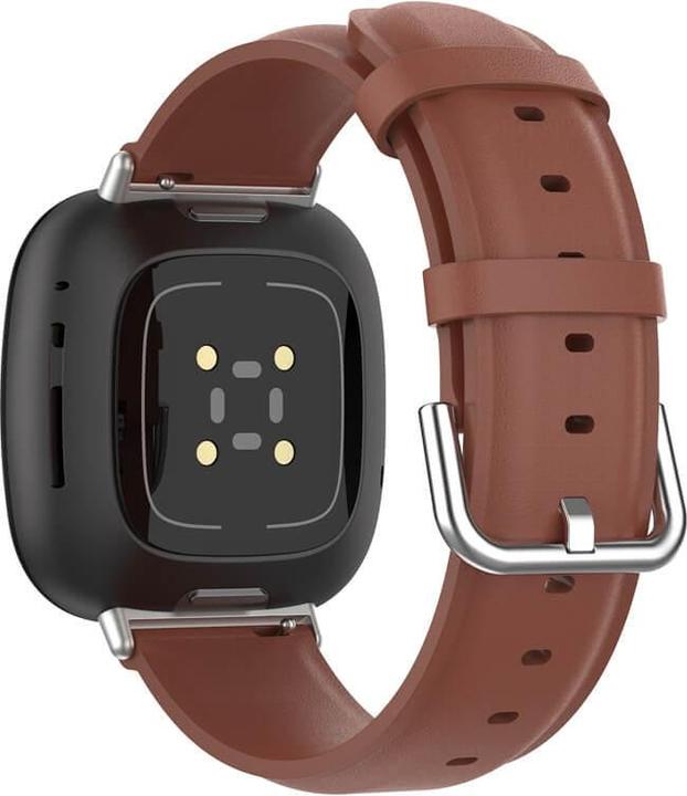 Produktbild Cover-Discount Fitbit Versa / Sense - Lederarmband braun (Kunstleder, Versa 3, Sense)