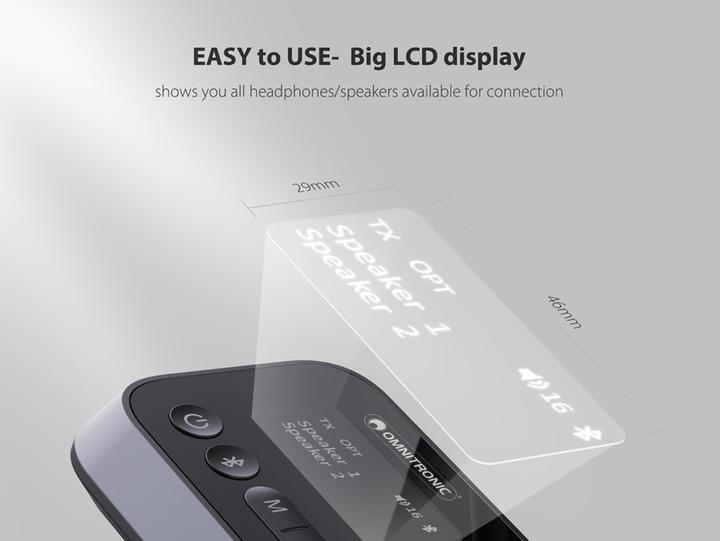 Immagine prodotto Omnitronic Ricetrasmettitore Bluetooth 5.0 BDT-5.0