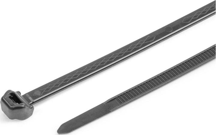 Actual product image HellermannTyton 100) Cable tie 200x4.9 with anti slip (Metal cable ties, 200 mm, 100 pcs.)