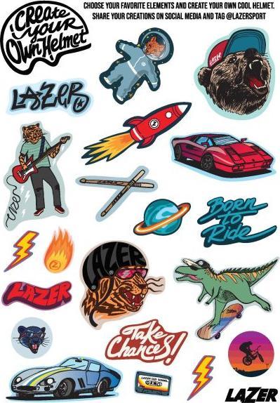 Actual product image Lazer Sport LAZER Sticker Sheet Explorer