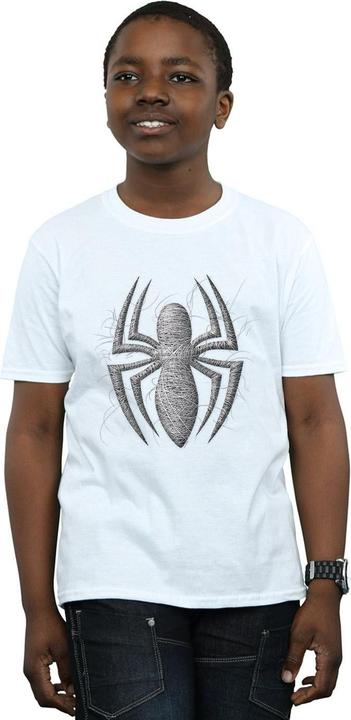 Actual product image Boys Spider-Man Web Logo T-Shirt (140, 146)