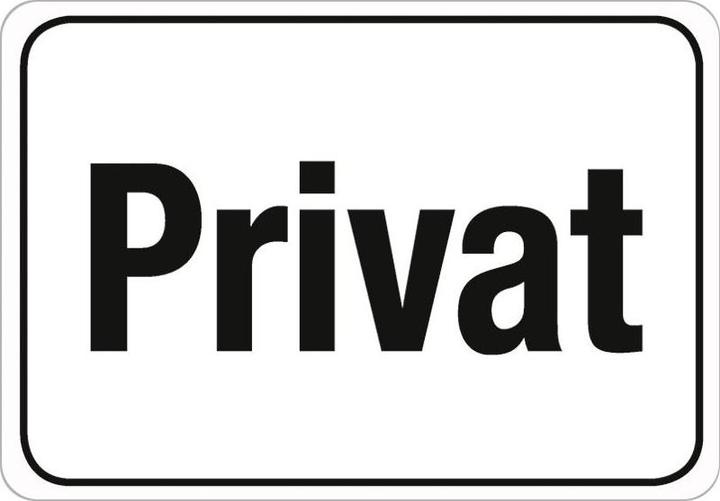 Puag Blechschild Privat (16.5 x 11.5 cm)
